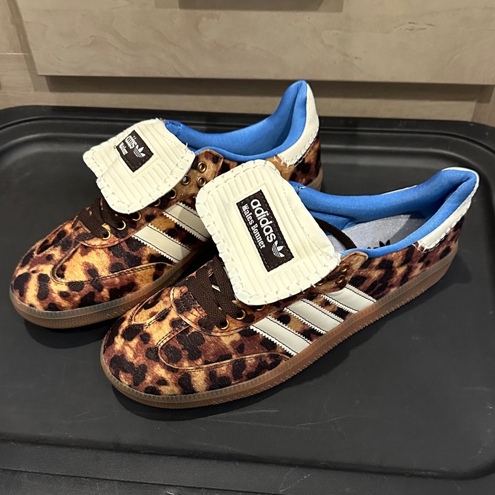 Adidas Animal Print Sneakers with Blue Lining
